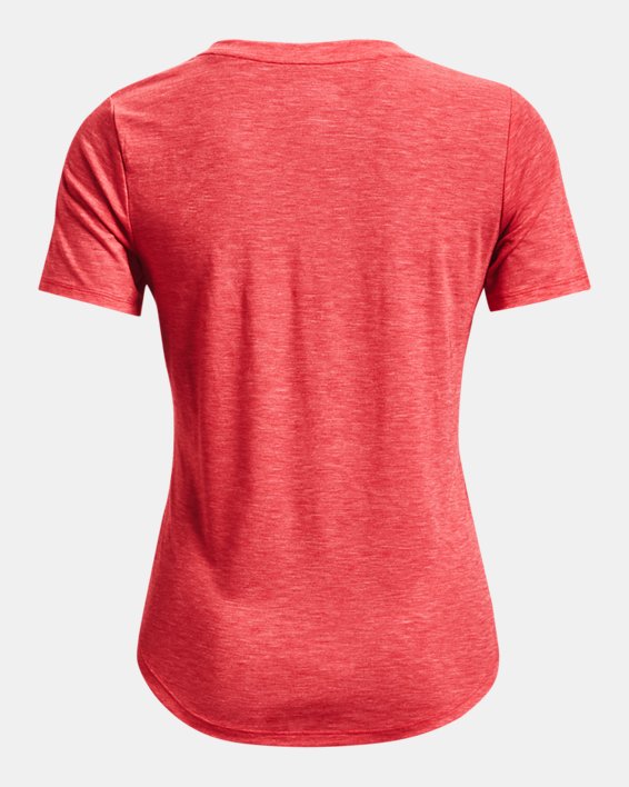 Women's UA Breezy Collegiate Sideline V-Neck T-Shirt, Red, pdpMainDesktop image number 4